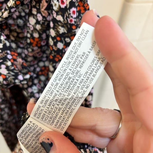 Black Tape Floral Mini Dress Small Twee Cottagecore Washable Fairy Blacktape - Picture 10 of 11